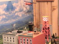 Flying Over City,Train Layout